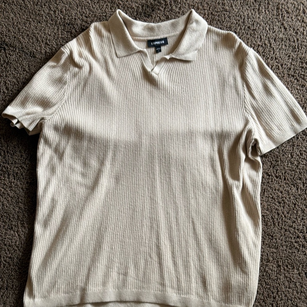Men's Cream Polo Shirt